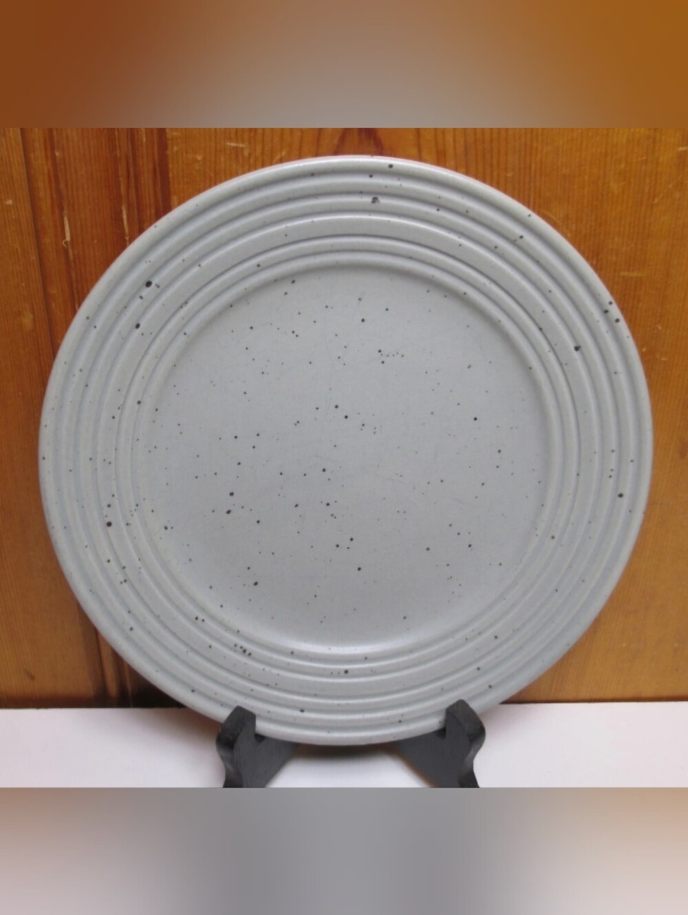 Sango 8" Speckled Light Gray Ceramic Salad Plate New